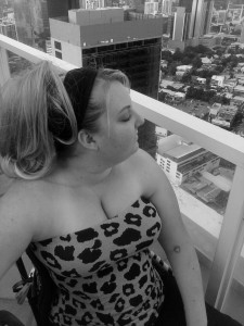 Hopeful for stem cell miracles, Brandy looking over the Panama City skyline.