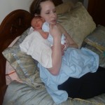 At home w/ mom.
